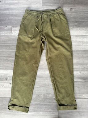 Joe fresh linen blend pants green